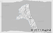 Gray 3D Map of Paez, single color outside