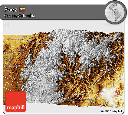 Physical 3D Map of Paez