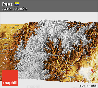 Physical 3D Map of Paez