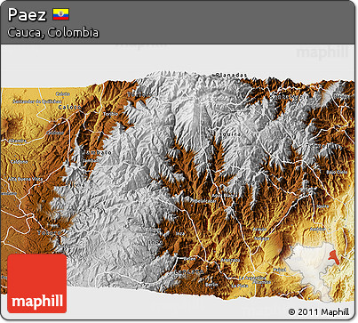 Physical 3D Map of Paez