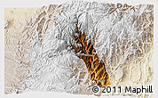 Physical 3D Map of Paez, lighten