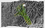 Satellite 3D Map of Paez, desaturated