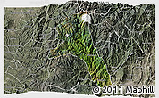 Satellite 3D Map of Paez, semi-desaturated