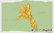 Savanna Style 3D Map of Paez, single color outside