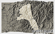 Shaded Relief 3D Map of Paez, darken