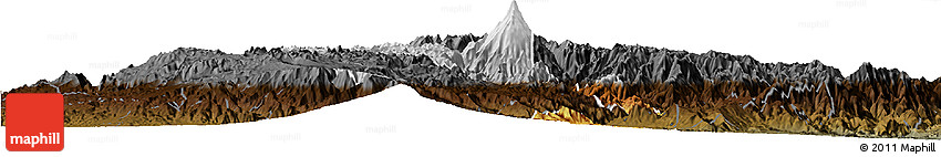 Physical Horizon Map of Paez, darken