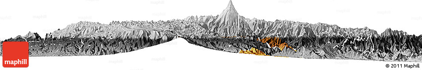 Physical Horizon Map of Paez, desaturated