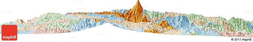 Political Horizon Map of Paez, lighten