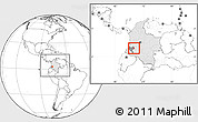 Blank Location Map of Paez, highlighted country, highlighted parent region, within the entire country