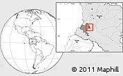 Blank Location Map of Paez, highlighted country, highlighted parent region