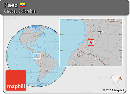 Gray Location Map of Paez