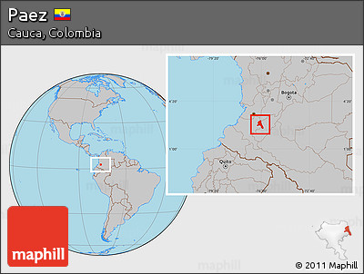 Gray Location Map of Paez