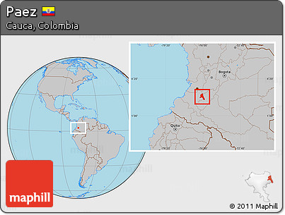 Gray Location Map of Paez