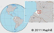 Gray Location Map of Paez, highlighted parent region