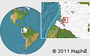 Satellite Location Map of Paez, highlighted country, highlighted parent region