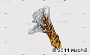 Physical Map of Paez, cropped outside