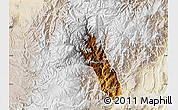 Physical Map of Paez, lighten