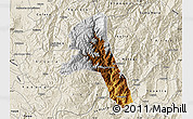 Physical Map of Paez, shaded relief outside