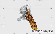 Physical Map of Paez, single color outside