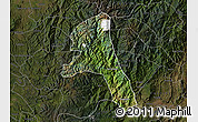 Satellite Map of Paez, darken