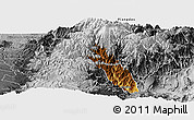 Physical Panoramic Map of Paez, desaturated