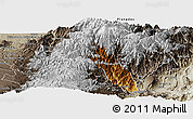 Physical Panoramic Map of Paez, semi-desaturated