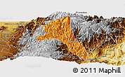 Political Panoramic Map of Paez, physical outside
