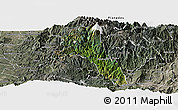 Satellite Panoramic Map of Paez, semi-desaturated