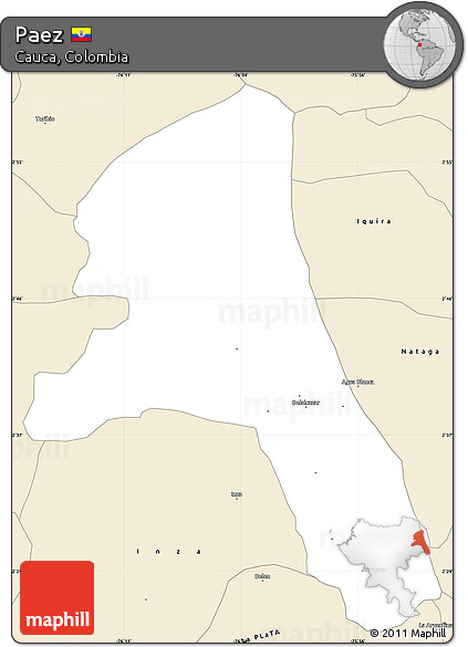 Classic Style Simple Map of Paez