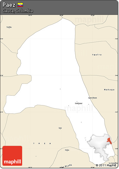 Classic Style Simple Map of Paez