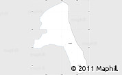 Silver Style Simple Map of Paez, single color outside