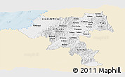 Classic Style Panoramic Map of Cauca, single color outside