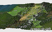 Satellite Panoramic Map of Cauca, darken