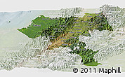 Satellite Panoramic Map of Cauca, lighten