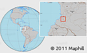 Gray Location Map of Piendamo