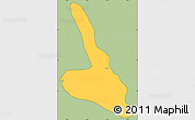 Savanna Style Simple Map of Piendamo, cropped outside