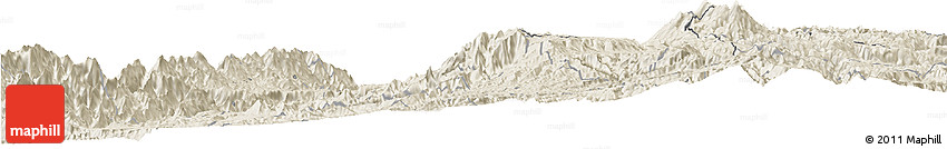 Shaded Relief Horizon Map of Popayan Shaded Relief Horizon Map of Popayan