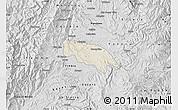 Shaded Relief Map of Popayan, desaturated