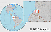 Gray Location Map of Purace, highlighted parent region