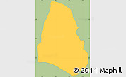 Savanna Style Simple Map of Purace, single color outside