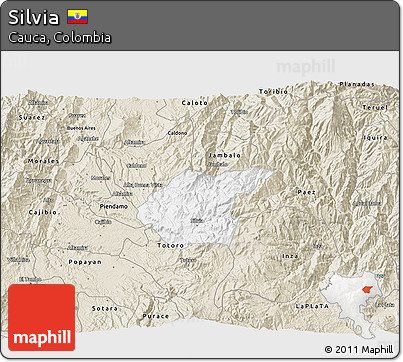 Classic Style 3D Map of Silvia