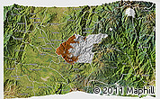 Physical 3D Map of Silvia, satellite outside