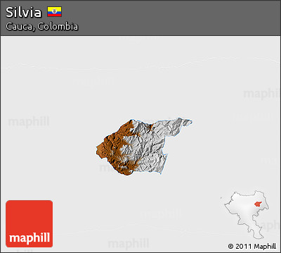 Physical 3D Map of Silvia, single color outside