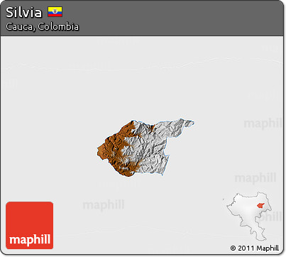 Physical 3D Map of Silvia, single color outside