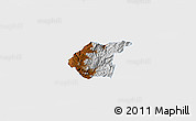 Physical 3D Map of Silvia, single color outside