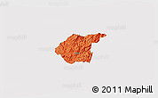 Political 3D Map of Silvia, single color outside