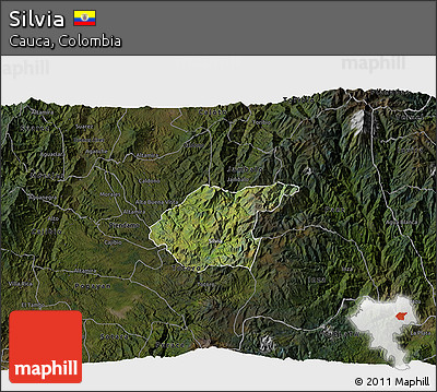 Satellite 3D Map of Silvia, darken