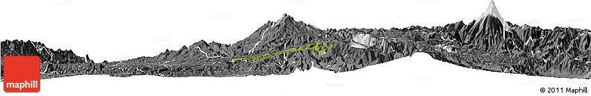 Satellite Horizon Map of Silvia, desaturated