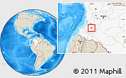 Shaded Relief Location Map of Silvia, highlighted country