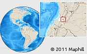 Shaded Relief Location Map of Silvia, highlighted parent region